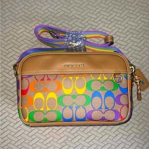 Coach Pride Graham Crossbody Bag In Rainbow Signature Canvas